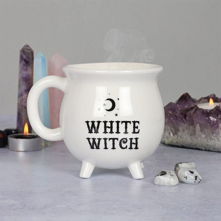 White Witch Cauldron Mug - Scents & Gifts UK