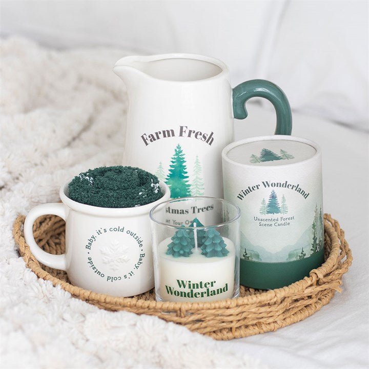 Winter Wonderland Candle with Tree Scene - Scents & Gifts UK