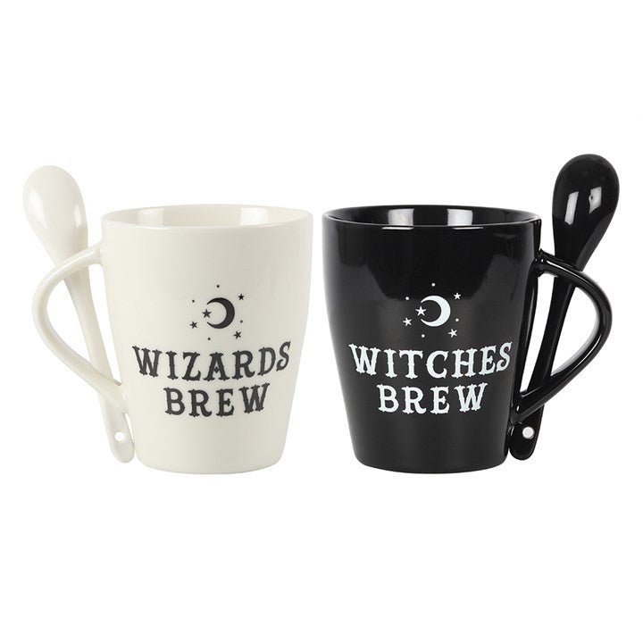 Witch and Wizard Couples Mug and Spoon Set - Scents & Gifts UK