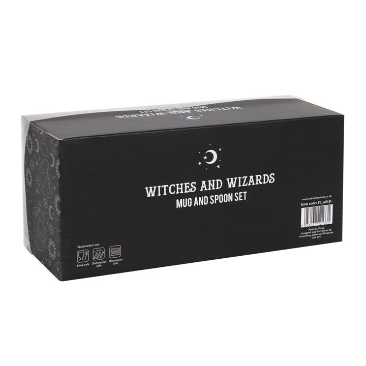 Witch and Wizard Couples Mug and Spoon Set - Scents & Gifts UK