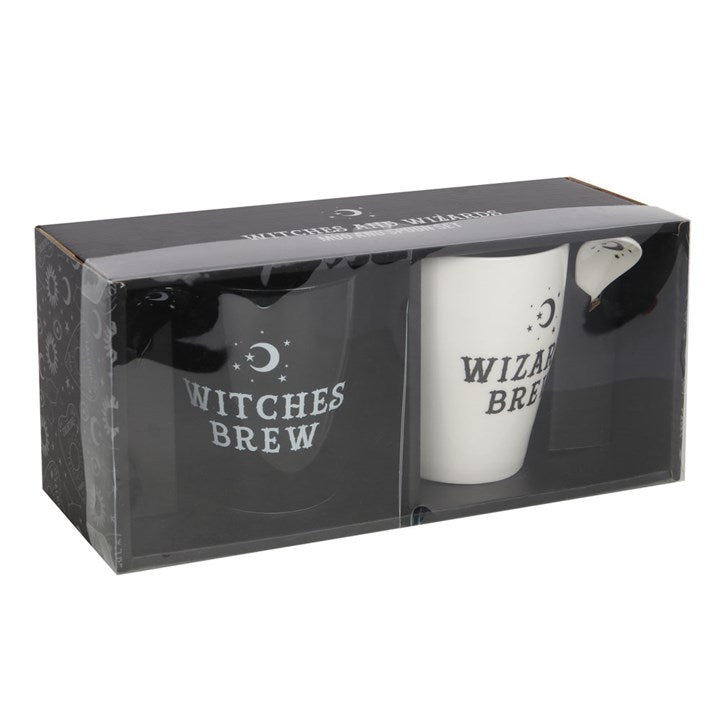 Witch and Wizard Couples Mug and Spoon Set - Scents & Gifts UK