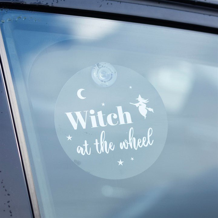 Witch at the Wheel Window Sign - Scents & Gifts UK