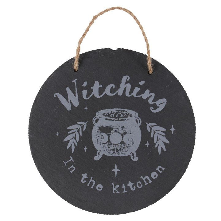Witching In The Kitchen Slate Hanging Sign - Scents & Gifts UK