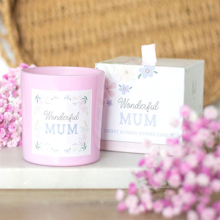 Wonderful Mum Cherry Blossom Candle - Scents & Gifts UK