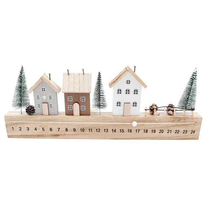 Wooden House Advent Calendar with Trees - Scents & Gifts UK
