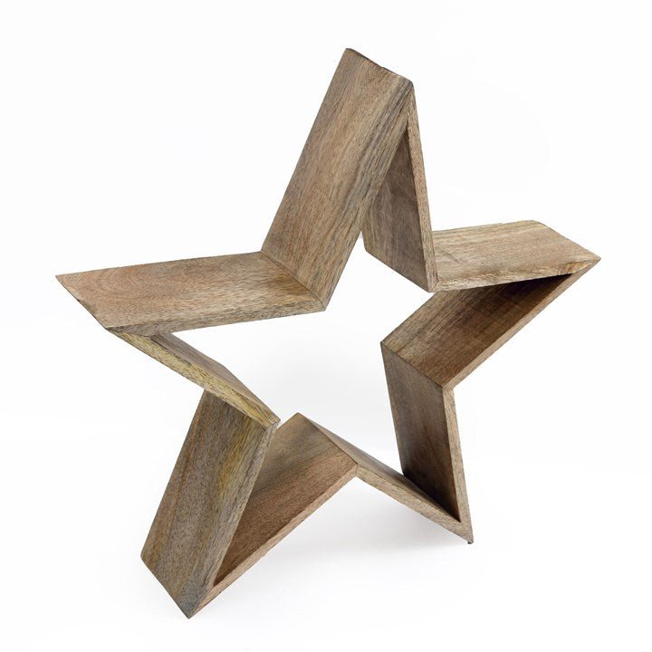 Wooden Star Decoration - Scents & Gifts UK