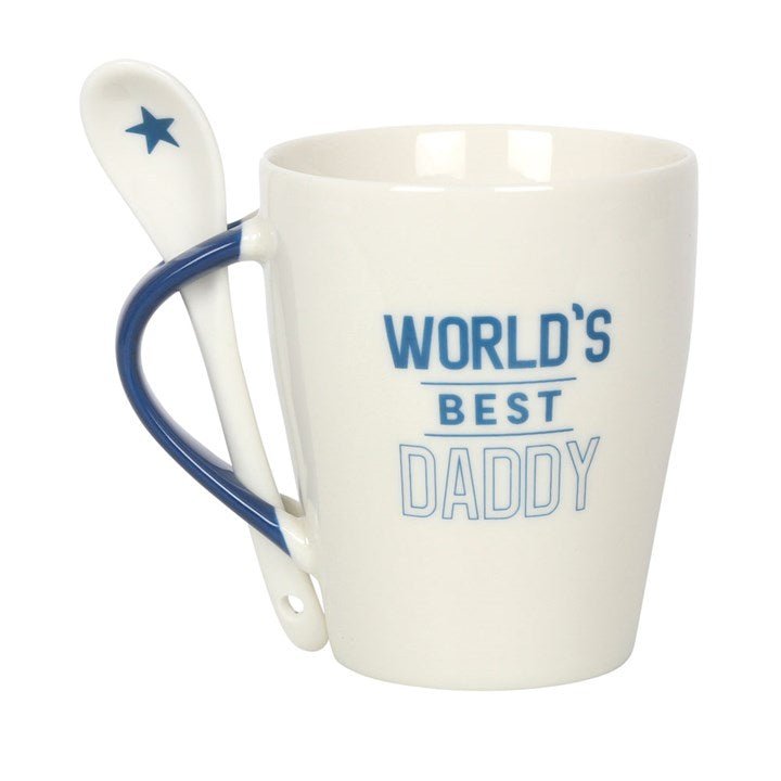 World's Best Daddy Ceramic Mug and Spoon Set - Scents & Gifts UK