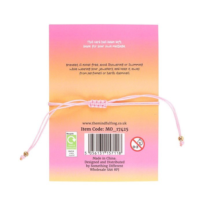 You Are Loved Rose Quartz Crystal Heart Bracelet - Scents & Gifts UK