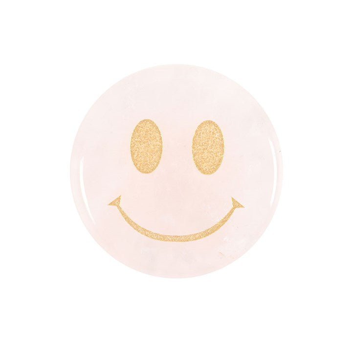 You Are Loved Rose Quartz Happy Face Crystal - Scents & Gifts UK