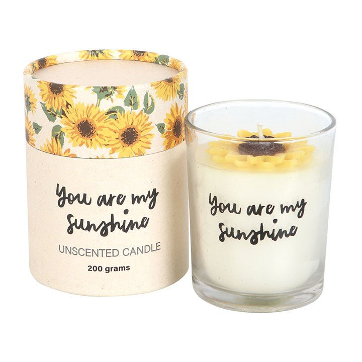 You Are My Sunshine Candle with 3D Sunflower - Scents & Gifts UK