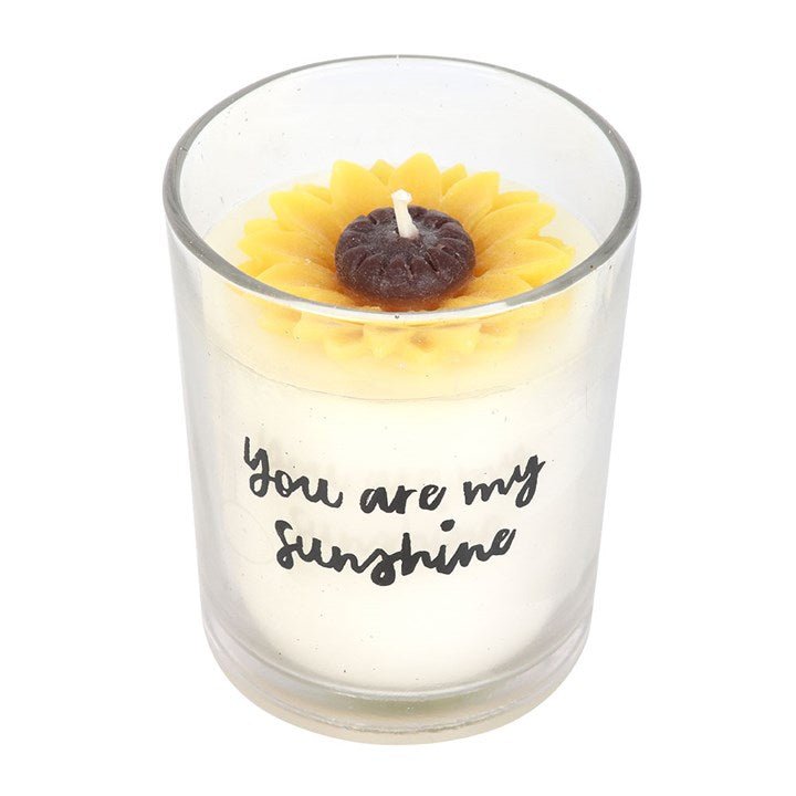 You Are My Sunshine Candle with 3D Sunflower - Scents & Gifts UK