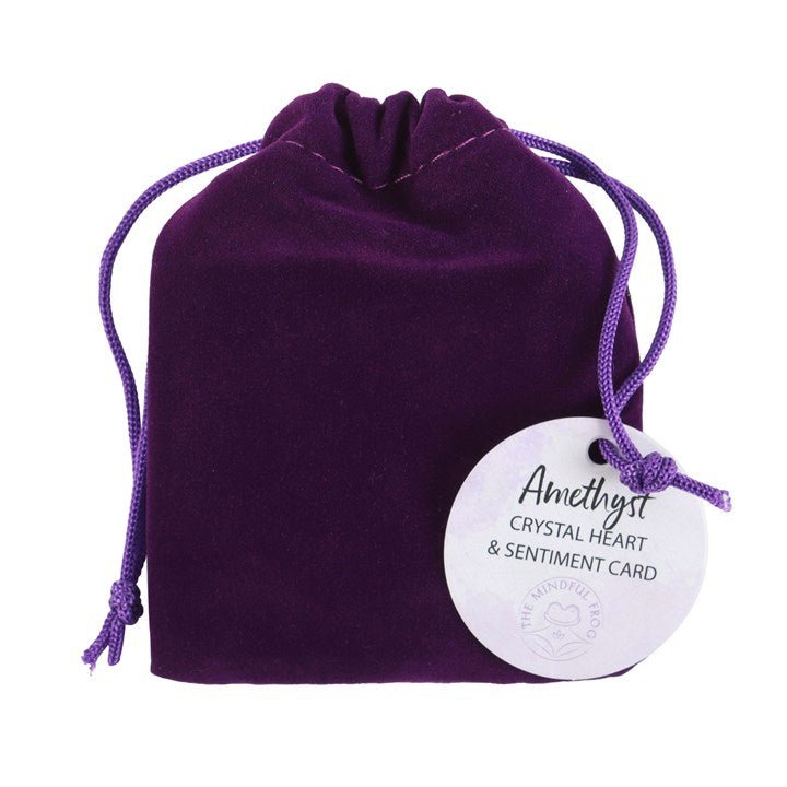 You Are Special to Me Amethyst Crystal Heart in a Bag - Scents & Gifts UK