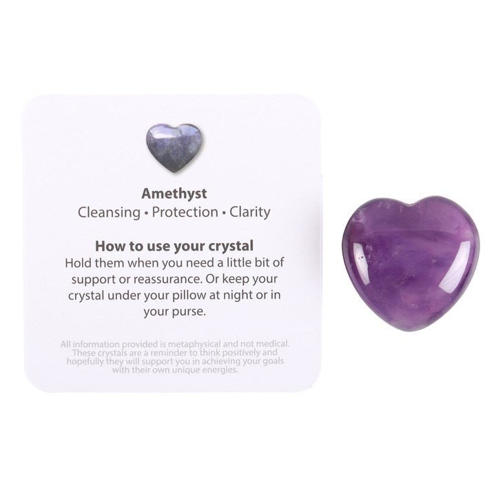 You Are Special to Me Amethyst Crystal Heart in a Bag - Scents & Gifts UK