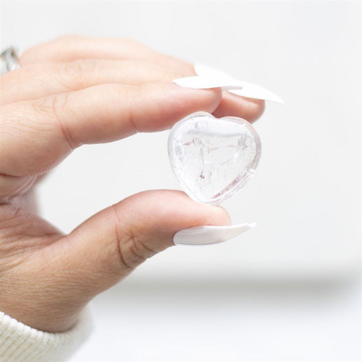 You Rock Clear Quartz Crystal Heart in a Bag - Scents & Gifts UK