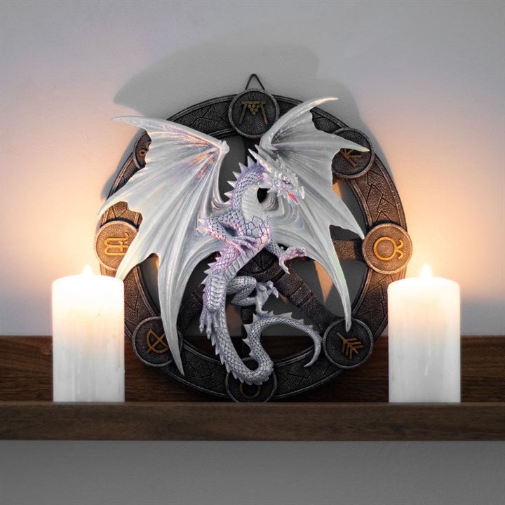 Yule Dragon Resin Wall Plaque by Anne Stokes - Scents & Gifts UK