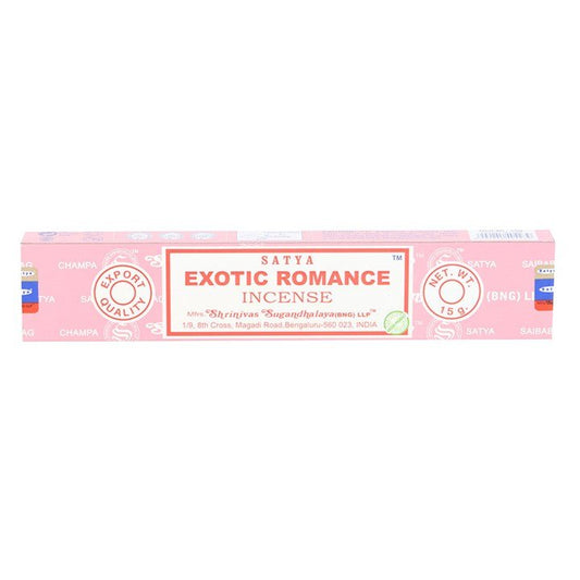 12 Packs of Satya Exotic Romance Incense Sticks - Scents & Gifts UK