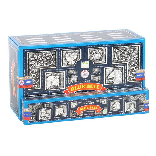 12 Packs of Superhit Blue Bell Incense Sticks by Satya - Scents & Gifts UK