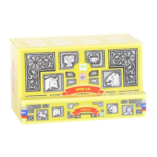 12 Packs of Superhit Omkar Incense Sticks by Satya - Scents & Gifts UK