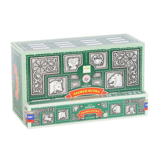 12 Packs of Superhit Sacred Sutra Incense Sticks by Satya - Scents & Gifts UK
