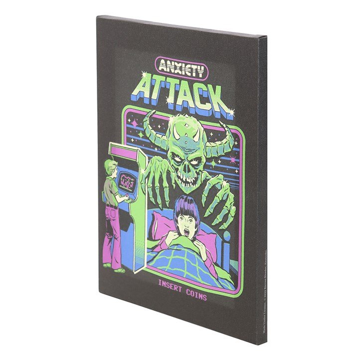 19x25cm Anxiety Attack Canvas Plaque by Steven Rhodes - Scents & Gifts UK