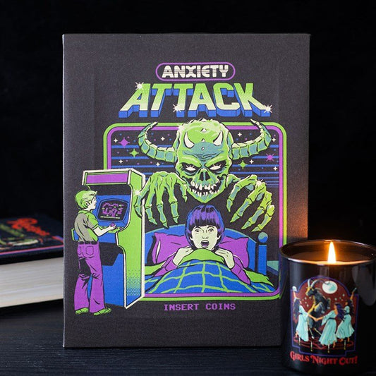 19x25cm Anxiety Attack Canvas Plaque by Steven Rhodes - Scents & Gifts UK