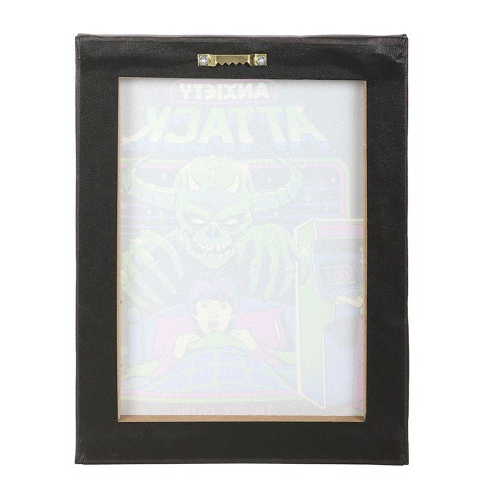 19x25cm Anxiety Attack Canvas Plaque by Steven Rhodes - Scents & Gifts UK