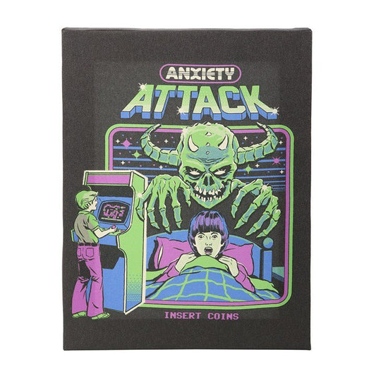 19x25cm Anxiety Attack Canvas Plaque by Steven Rhodes - Scents & Gifts UK