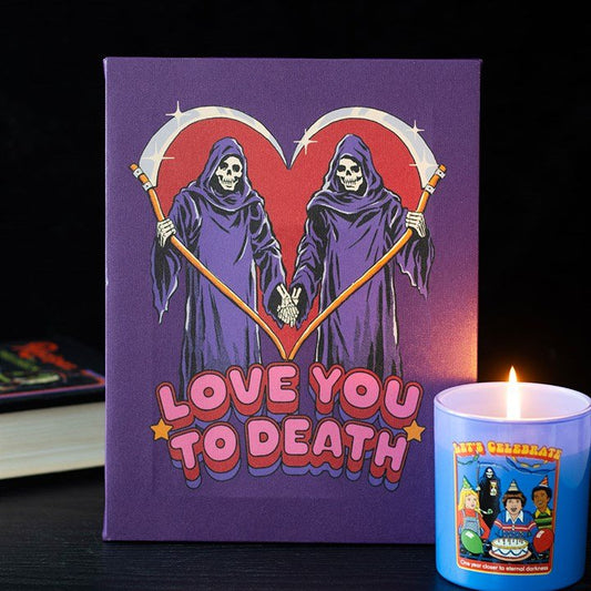 19x25cm Love You To Death Canvas Plaque by Steven Rhodes - Scents & Gifts UK