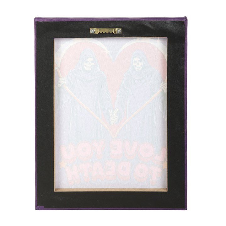 19x25cm Love You To Death Canvas Plaque by Steven Rhodes - Scents & Gifts UK