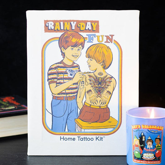 19x25cm Rainy Day Fun Canvas Plaque by Steven Rhodes - Scents & Gifts UK