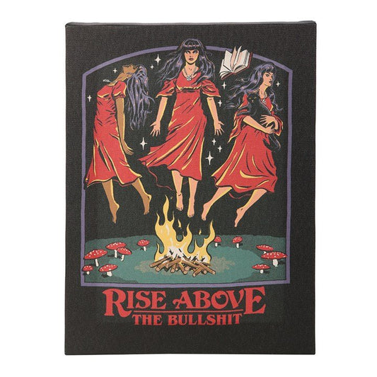 19x25cm Rise Above the Bullshit Canvas Plaque by Steven Rhodes - Scents & Gifts UK