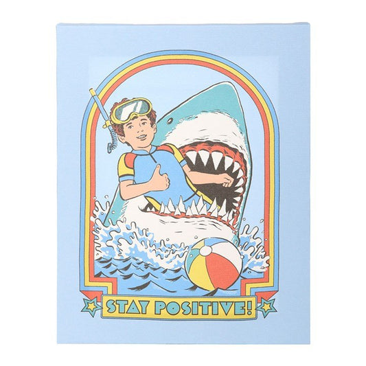19x25cm Stay Positive Canvas Plaque by Steven Rhodes - Scents & Gifts UK