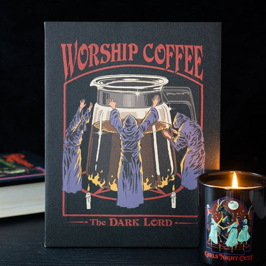 19x25cm Worship Coffee Canvas Plaque by Steven Rhodes - Scents & Gifts UK