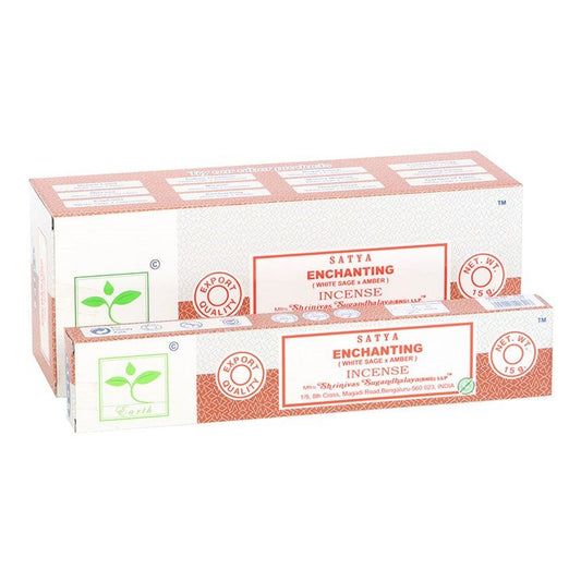 6 Packs of Enchanting Earth Incense by Satya - Scents & Gifts UK