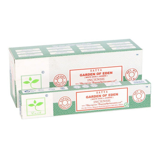 6 Packs of Garden of Eden Earth Incense by Satya - Scents & Gifts UK