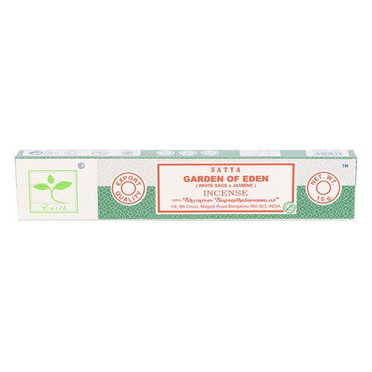 6 Packs of Garden of Eden Earth Incense by Satya - Scents & Gifts UK