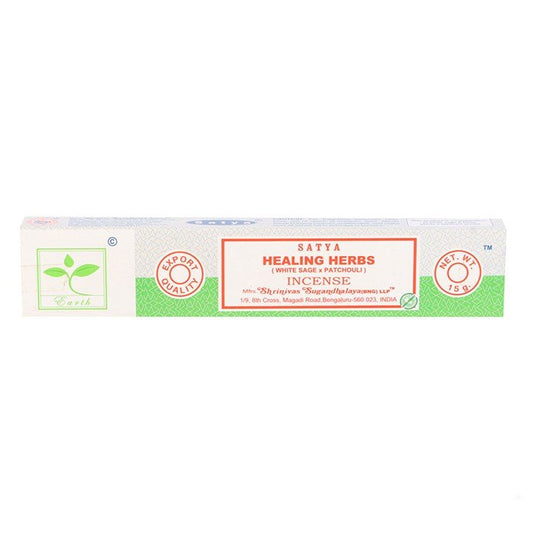 6 Packs of Healing Herbs Earth Incense by Satya - Scents & Gifts UK