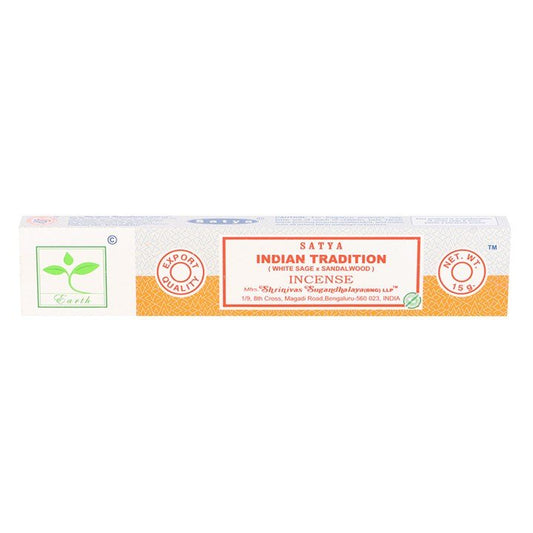 6 Packs of Indian Tradition Earth Incense by Satya - Scents & Gifts UK