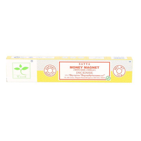6 Packs of Money Magnet Earth Incense by Satya - Scents & Gifts UK