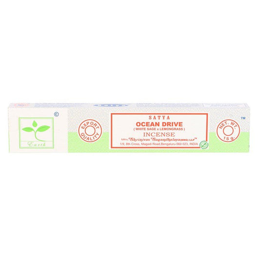 6 Packs of Ocean Drive Earth Incense by Satya - Scents & Gifts UK