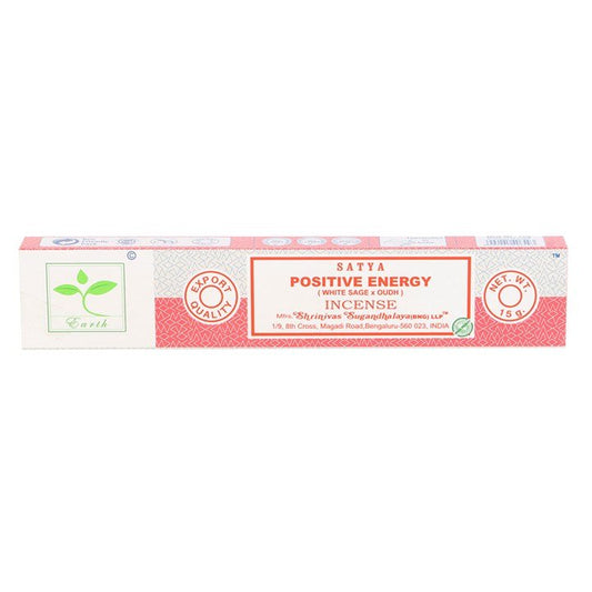 6 Packs of Positive Energy Earth Incense by Satya - Scents & Gifts UK