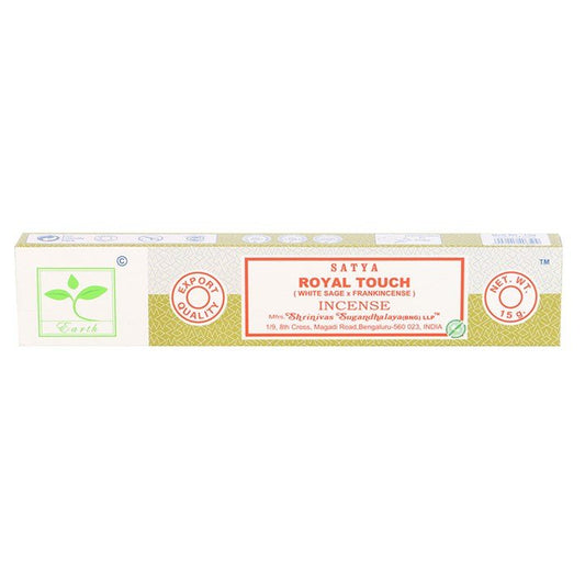 6 Packs of Royal Touch Earth Incense by Satya - Scents & Gifts UK