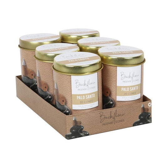 6 Tins of Elements Palo Santo Jumbo Backflow Cones - Scents & Gifts UK