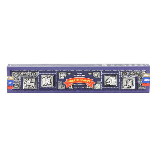 12 Packs of Superhit Purple Beauty Incense Sticks by Satya