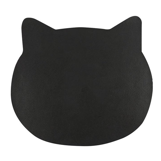 Black Cat Lady Cat Shaped Doormat