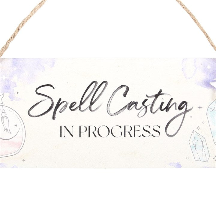 Spell Casting in Progress Hanging Sign