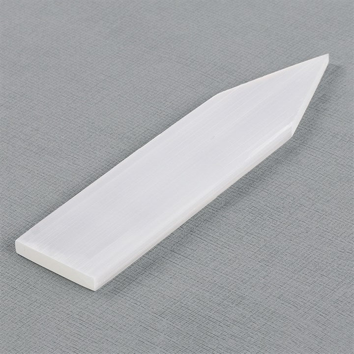 Selenite Flat Pointed Wand