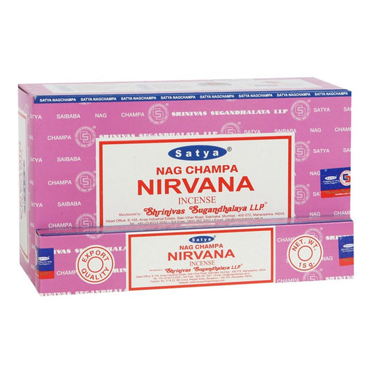 Set of 12 Packets of Nirvana Incense by Satya