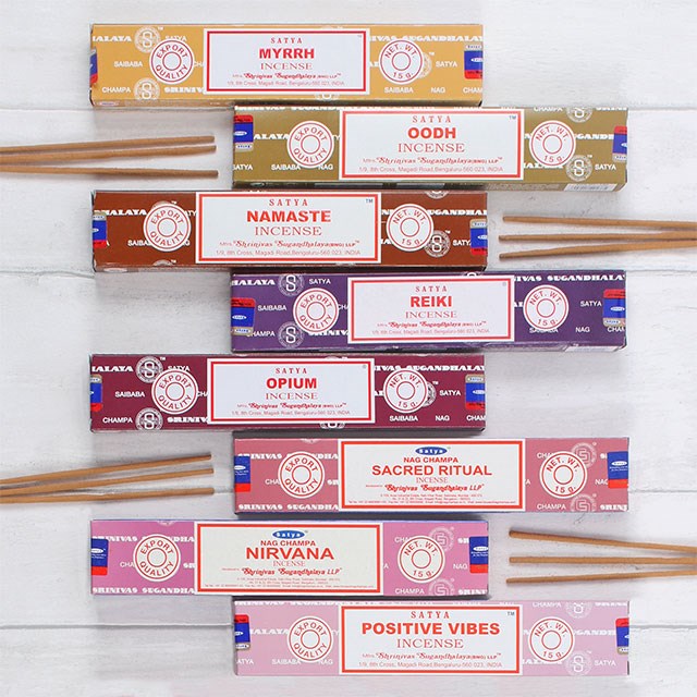 Set of 12 Packets of Nirvana Incense by Satya