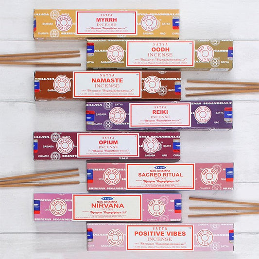 Set of 12 Packets of Nirvana Incense by Satya